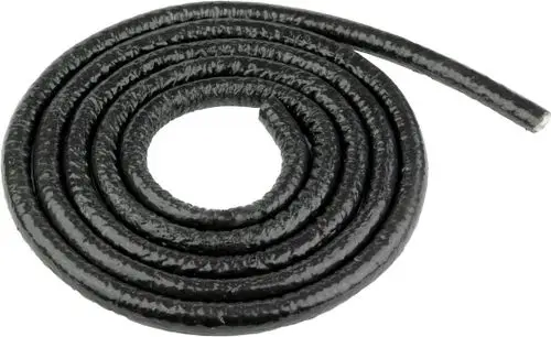 Schwarze Dichtschnur, aufgerollt, mit glänzender Oberfläche, geeignet für Anwendungen von Bosch.